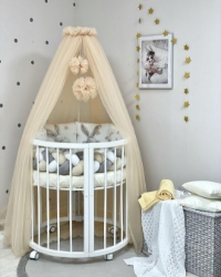 Set complet lenjerie pentru pătuț bebeluși / copii - 7 Piese Magic Gold